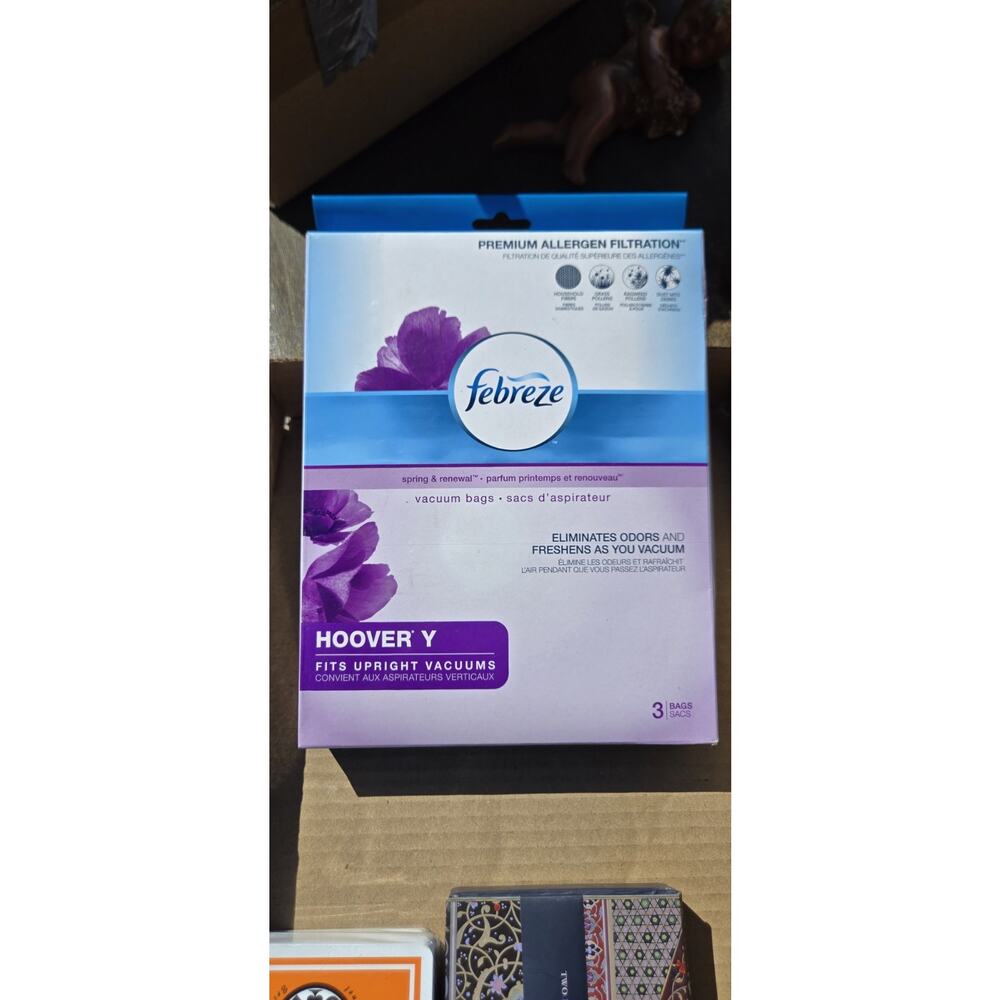 Febreze Hoover Y Vacuum Bags 3 Pack Spring & Renewal Fragrance NOS Allergen